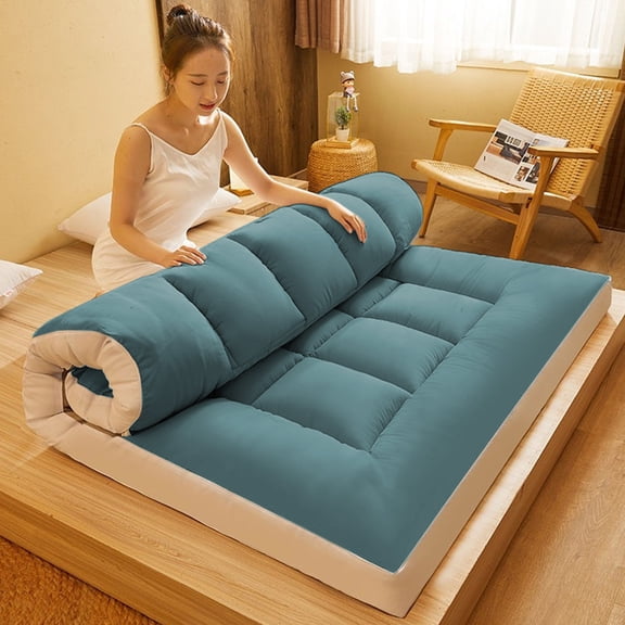 Premium Fiber Mattress for Student Bed, Machine Washable and Foldable Design, Extra Soft and Thickened Padded for Comfortable Sleep Support