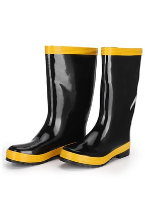Premium Fire Fighting Rescue Boots Non-Slip High Temperature Resistance Rubber Safety Shoes 10 inches / 25.4 cm Size 45