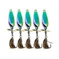 thumbnail image 1 of Fishing Lure Kit - 5 Metal Spinner Spoons with Bionic Propellers for Bass, Trout & Catfish - Freshwater & Saltwater Bait Set, 1 of 9