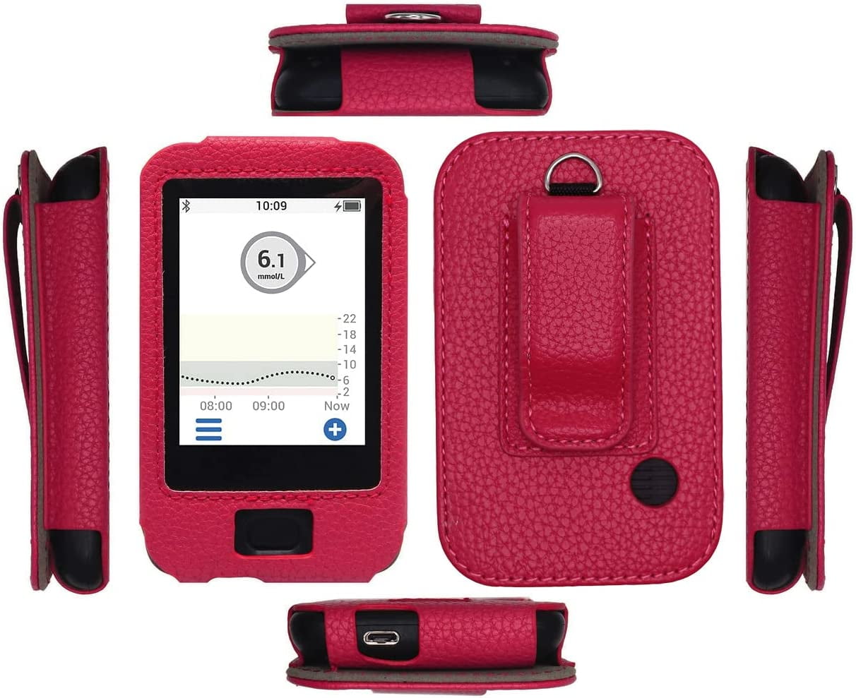 Premium Fitted Leather Case with Screen Protector, Belt Clip,Carabiner