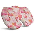 thumbnail image 1 of Premium Flamingo Pattern Memory Foam Seat Cushion Ergonomic Chair Pad for Office Chair, Car, Airplane & Bleachers Sciatica, Tailbone Hip & Back Pain Relief - Chair Cushion for Long Office Workers., 1 of 5