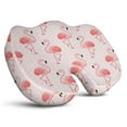 thumbnail image 1 of Premium Flamingo Pattern Memory Foam Seat Cushion Ergonomic Chair Pad for Office Chair, Car, Airplane & Bleachers Sciatica, Tailbone Hip & Back Pain Relief - Chair Cushion for Long Office Workers., 1 of 5
