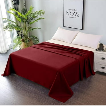 Premium Flat Sheet - Breathable and Soft - Bed Top Sheet Only - Easy Care & Easy Clean
