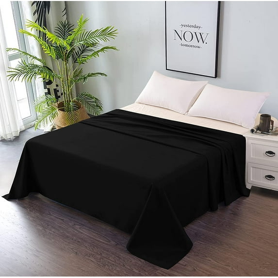 Premium Flat Sheet - Breathable and Soft - Bed Top Sheet Only - Easy Care & Easy Clean