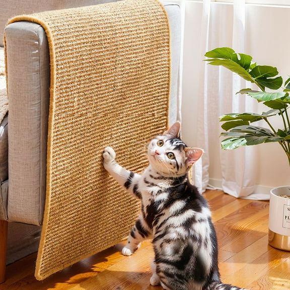 Premium Flax Pet Mat - Scratch-Proof, Plush & Cozy Dog Bed, Easy Clean Durable Pet Pad for Cats & Dogs, Versatile Non-Slip Couch Mat in Multiple Sizes (20x40cm, 25x50cm, 30x60cm)