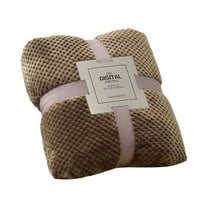 Throw Blanket Set, Ultra Soft Flannel Plush Blankets, Cozy Lightweight Waffle Weave Throws for Bed Couch Sofa, Warm Flannel Blankets for Home Office Travel