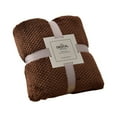 thumbnail image 1 of Throw Blanket Set, Ultra Soft Flannel Plush Blankets, Cozy Lightweight Waffle Weave Throws for Bed Couch Sofa, Warm Flannel Blankets for Home Office Travel, 1 of 8