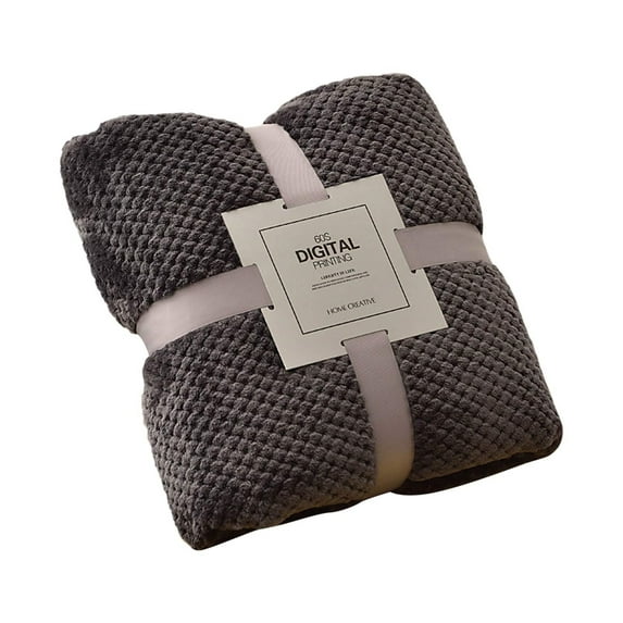 Throw Blanket Set, Ultra Soft Flannel Plush Blankets, Cozy Lightweight Waffle Weave Throws for Bed Couch Sofa, Warm Flannel Blankets for Home Office Travel