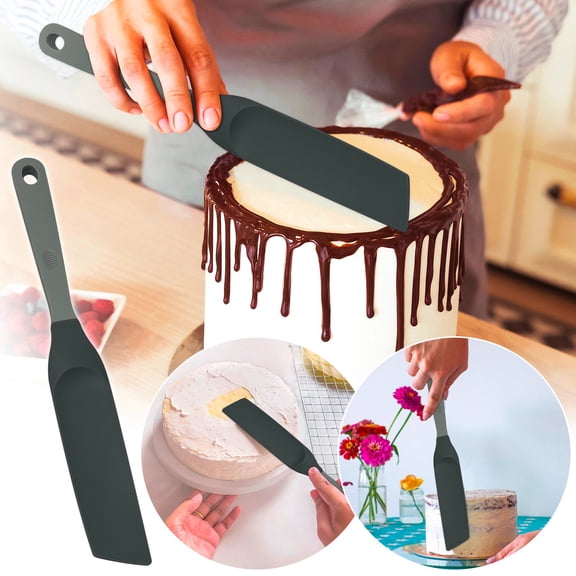 Premium Flexible Spatula Scraper for Cooking & Baking - Beveled Edges, Dishwasher Safe, Food-Grade Silicone Turner for Non-Stick Pans, Mixing & Scraping Batter