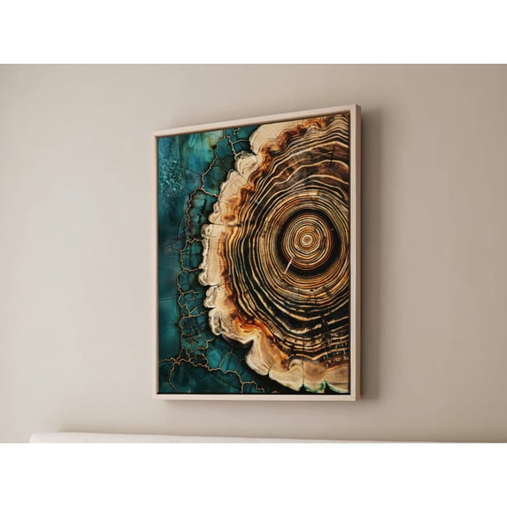 Floaitng Tree Premium Floating Nordic Tree Ring Portrait Modern Nordic Nature Poster ...