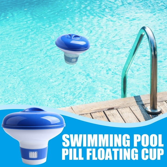 Premium Floating Pool Chlorine Dispenser for Pools and Spas, Adjustable Flow Control, Durable Design, Blue