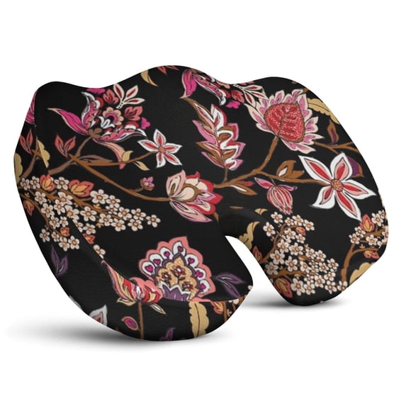 Premium Floral Pattern Memory Foam Seat Cushion Ergonomic Chair Pad for Office Chair, Car, Airplane & Bleachers Sciatica, Tailbone Hip & Back Pain Relief - Chair Cushion for Long Office Workers.