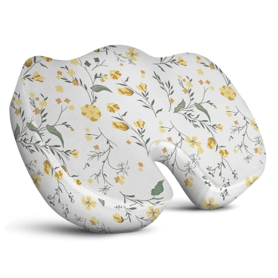 Premium Floral Pattern Memory Foam Seat Cushion Ergonomic Chair Pad for Office Chair, Car, Airplane & Bleachers Sciatica, Tailbone Hip & Back Pain Relief - Chair Cushion for Long Office Workers.