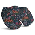 thumbnail image 1 of Premium Floral Pattern Memory Foam Seat Cushion Ergonomic Chair Pad for Office Chair, Car, Airplane & Bleachers Sciatica, Tailbone Hip & Back Pain Relief - Chair Cushion for Long Office Workers., 1 of 5