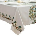 thumbnail image 1 of Premium Floral Vinyl Tablecloth Set - Waterproof Oilproof PVC Table Cover for Rectangle Tables- Heavy-Duty Indoor/Outdoor Use (60" x 70“ Rectangular), 1 of 6
