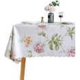 thumbnail image 1 of Premium Floral Vinyl Tablecloth Set - Waterproof Oilproof PVC Table Cover for Rectangle Tables- Heavy-Duty Indoor/Outdoor Use (60" x 70“ Rectangular), 1 of 6