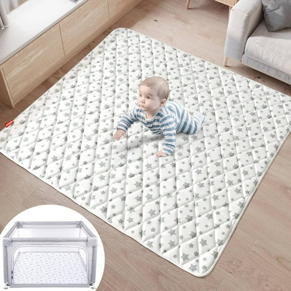 PremiumFoamBabyPlayMat,50''x50''PlaypenMat,One-PieceCrawlingMatNonSlipCushionedMatsforBabies,InfantandToddler,BabyFloorPlayMat