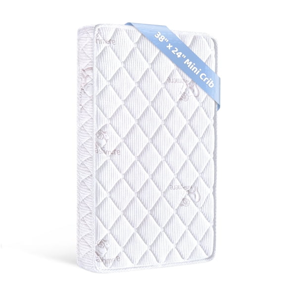 Premium Dual Sided Mini Crib Mattress, 38x24x4 in, Firm Support and Comfort Foam, Hypoallergenic, Noiseless and Odorless，Fits Mini and Portable Cribs
