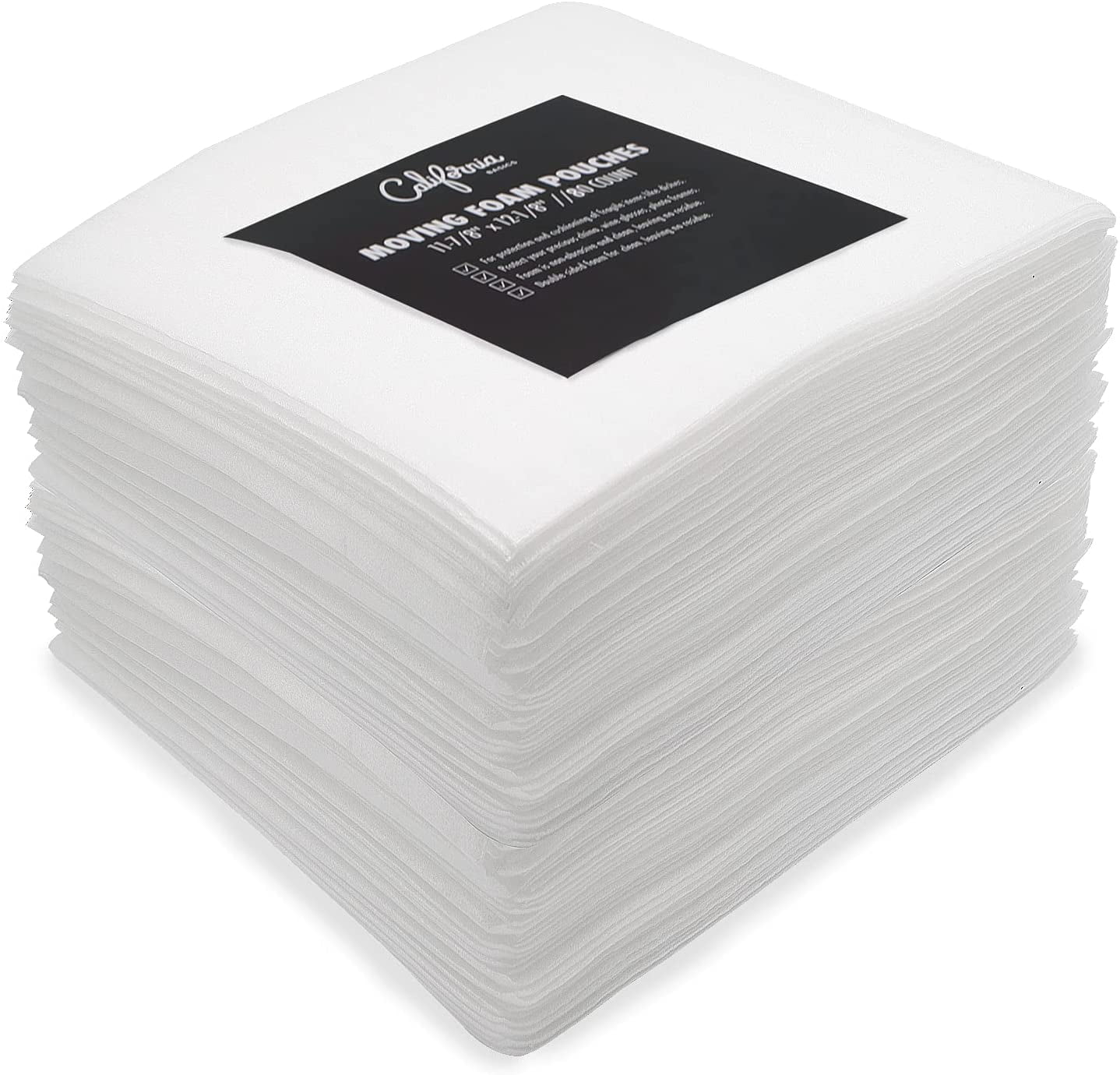 Pacific Mailer Foam Wrap Sheets, 12 x 12 inch, 50 Pack Foam Sheets Cushionin Packing Supplies for Moving Storage Portable