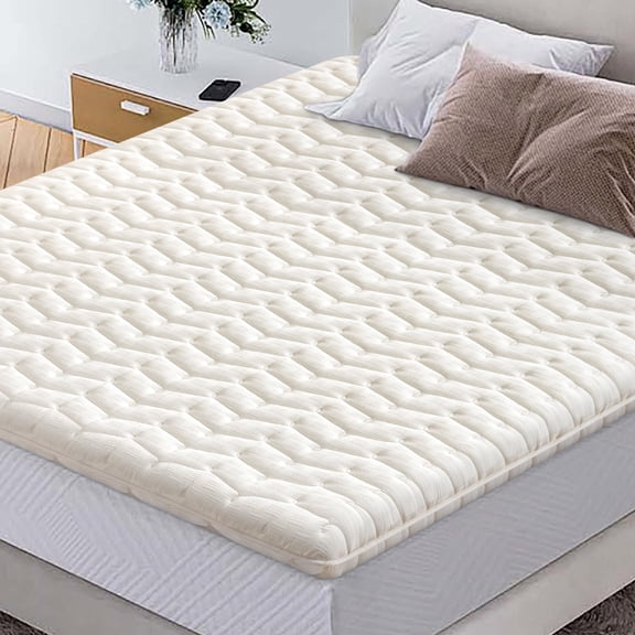 Premium Foam Mattress Topper - Extra Thick Modern Topper, Breathable & Hypoallergenic, medium firmness, Back Pain Relief & Comfort Support, Full Size (75"x54")
