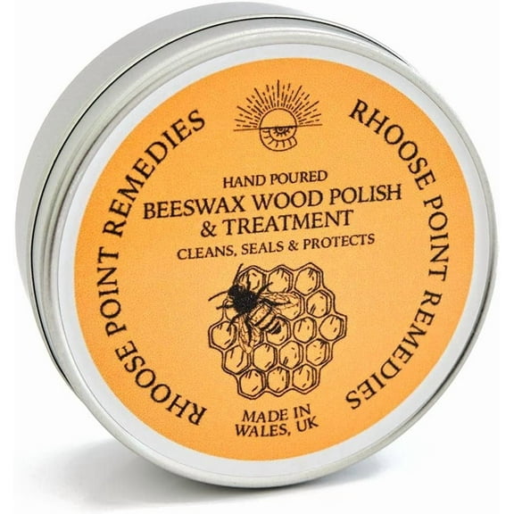 Premium Food-Safe Beeswax Wood Polish & Furniture Wax Hand Poured Wood Conditioner | Eco-Friendly & Non-Toxic | Protects & Restores All Wood: Furniture, Toys, Cutting Boards, Ornaments (3.5 Fl Oz)