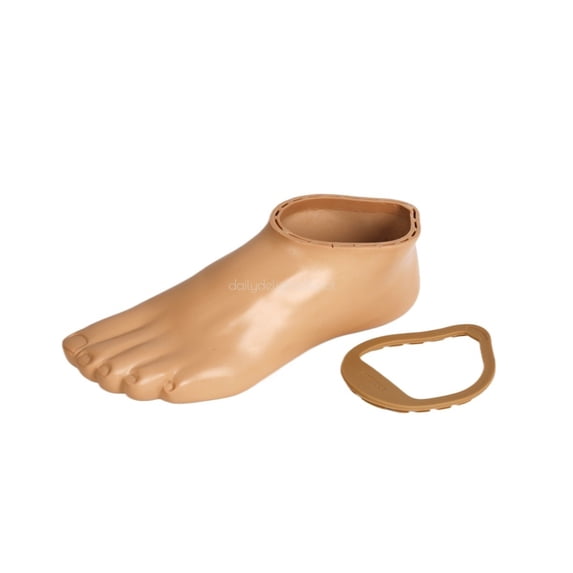 Premium Foot Shell with Cap for OSSUR Prosthetic Foot, Size 22–30cm, Beige, Left/Right Available, Durable Polyurethane Cover, Cap, Flat Base Design
