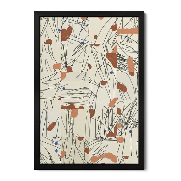 Premium Framed Art Print - Abstract Composition II