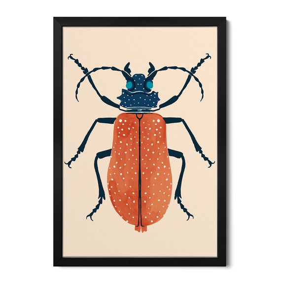 Premium Framed Art Print - Beetle Bug III