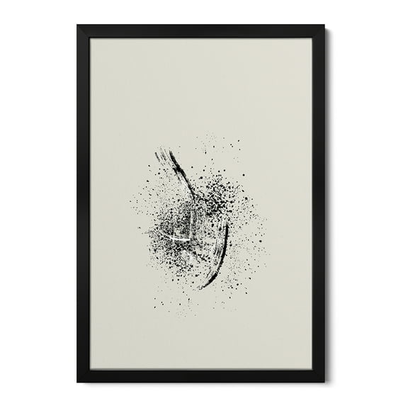 Premium Framed Art Print - Brush Splatters II