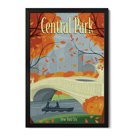 Premium Framed Art Print - Central Park