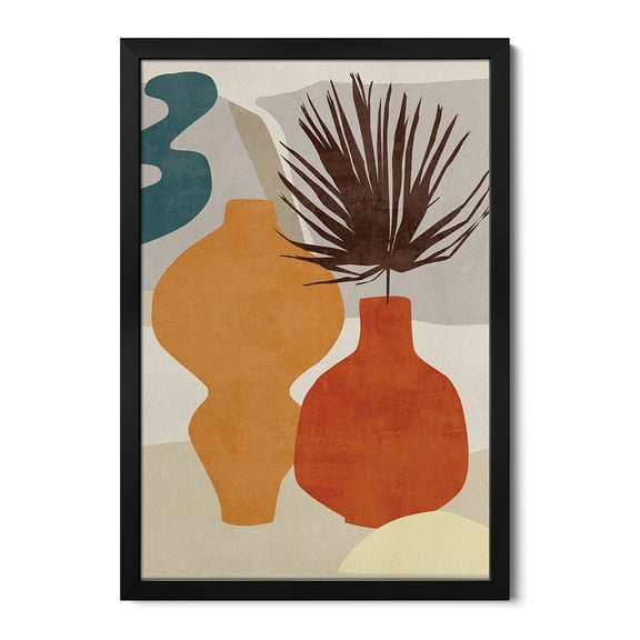 Premium Framed Art Print - Decorated Vases III