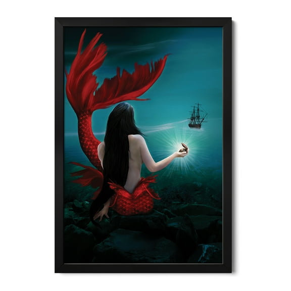 Premium Framed Art Print - Drifting