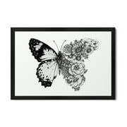 Premium Framed Art Print - Ecmazur Butterfly In Bloom