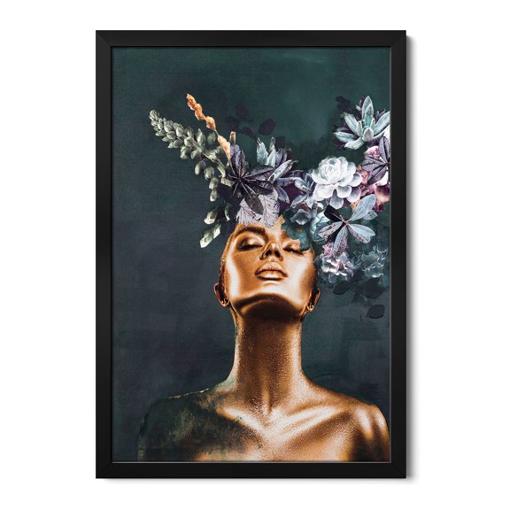 Premium Framed Art Print - Gold Couture II