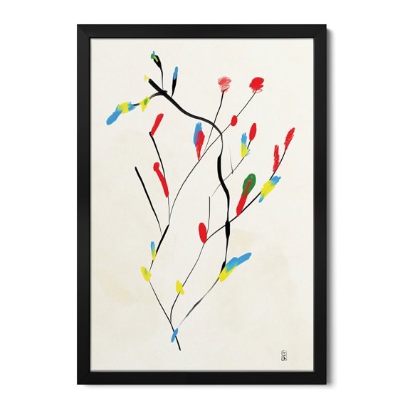 Premium Framed Art Print - I Wanted To Draw A Flower