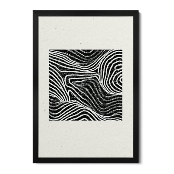 Premium Framed Art Print - Line Art Graphic I