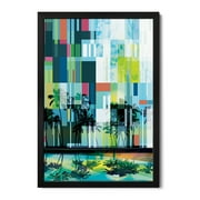 Premium Framed Art Print - Mid Century Modern Palms II