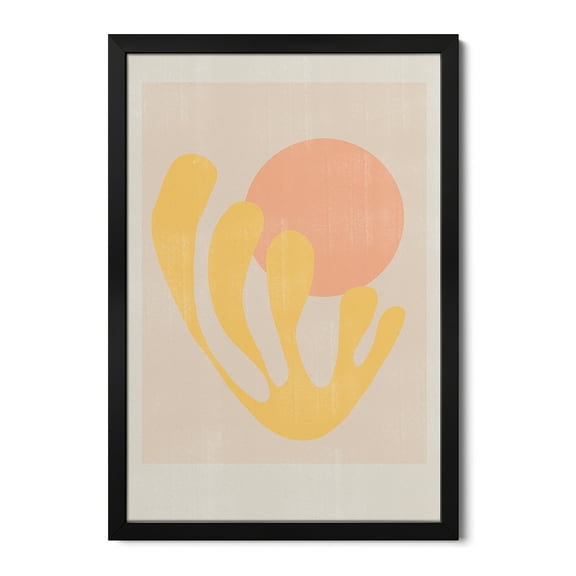 Premium Framed Art Print - Modern Plant II
