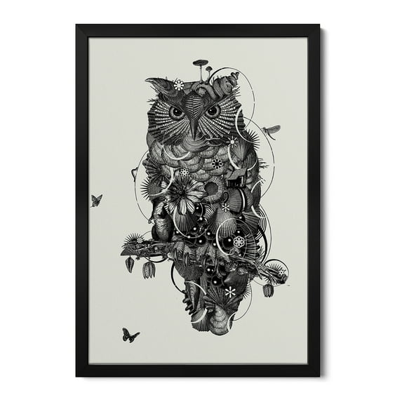 Premium Framed Art Print - Owl II