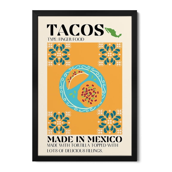Premium Framed Art Print - Tacos