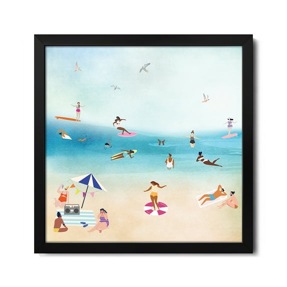 Premium Framed Art Print - The Beach II