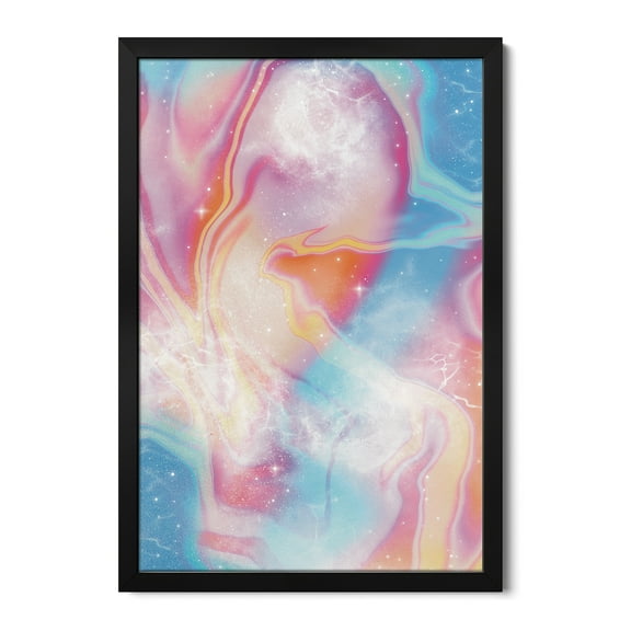 Premium Framed Art Print - Vintage Pastel Space