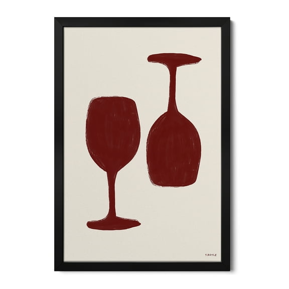 Premium Framed Art Print - Wine Time