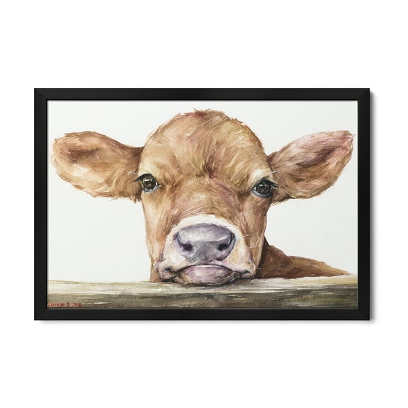 Premium Framed Art Print - Calf