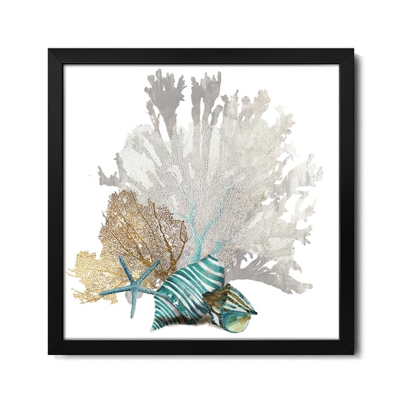 Premium Framed Art Print - Coral IV