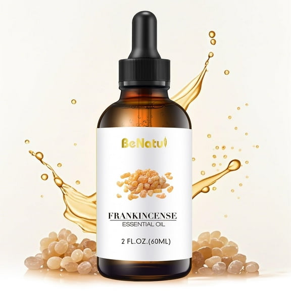 Benatu 60ml Frankincense Essential Oil - Woody Scent Family - Warm Earthy Aroma for Soy Candles, Handmade Soaps & Reed Diffusers