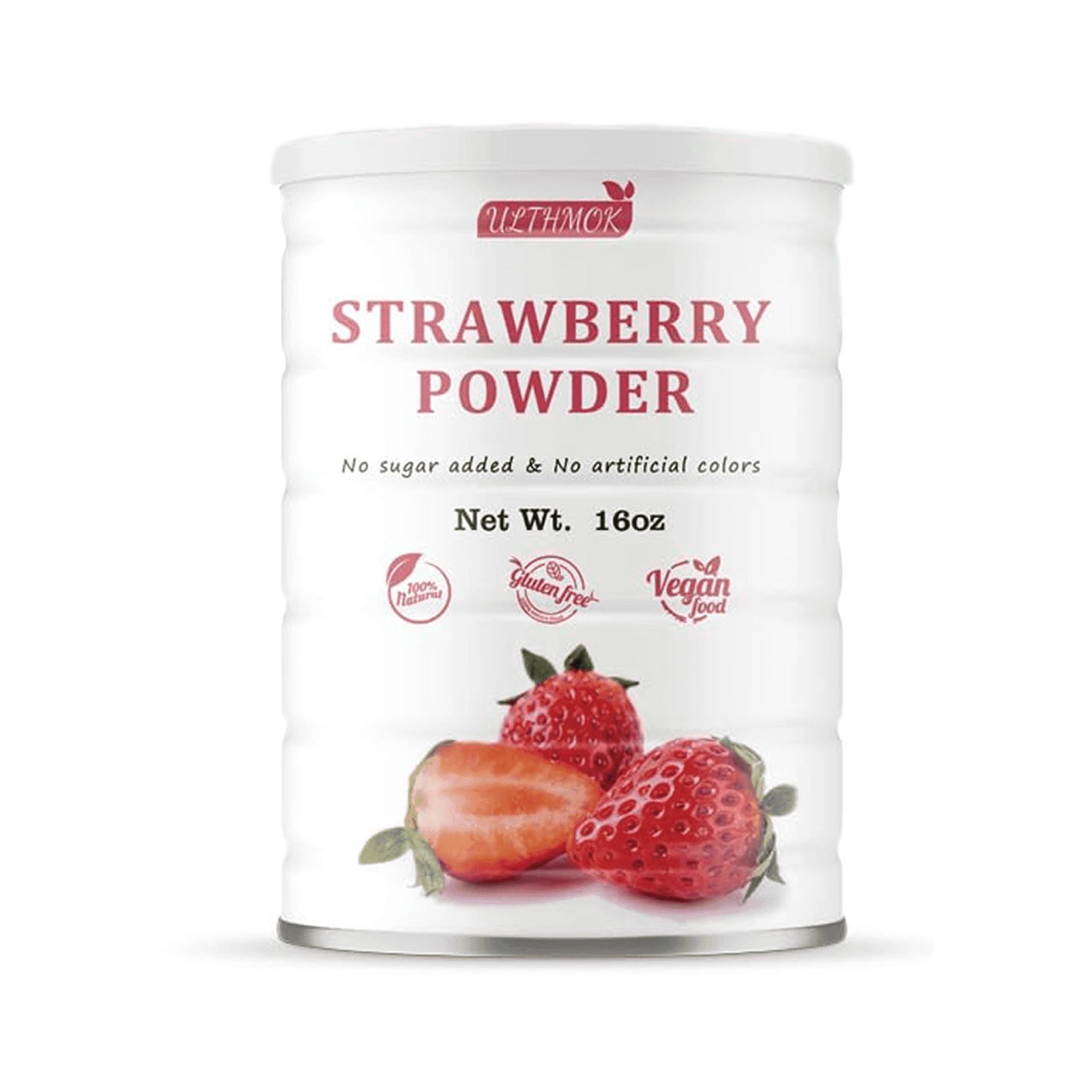 ULTHMOK Freeze Dried Strawberry Powder 1LB /453g, 1 Ingredient,No Sugar Added,100% Natural Strawberry Powder for Baking,No Additives.