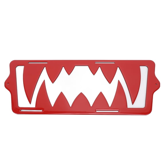 Premium Front Grille Teeth Insert Decoration Cool Look Bumper Center Grille Replacement for Compatible UTV Models 2015-2025 Edition Solid Red Color (22 x 8.3 x 0.4 inches / 56 x 21 x 1 cm)