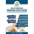 thumbnail image 1 of Premium Fufu Flour (3lbs total in 2 Packs of 24oz (680g)).  Unrefined Milled Oat with Flax Seeds and Wheat Germ; Makes Healthier Fufu; No Added Sugar or Fat, No Additives, Lower on the Glycemic Index, 1 of 7