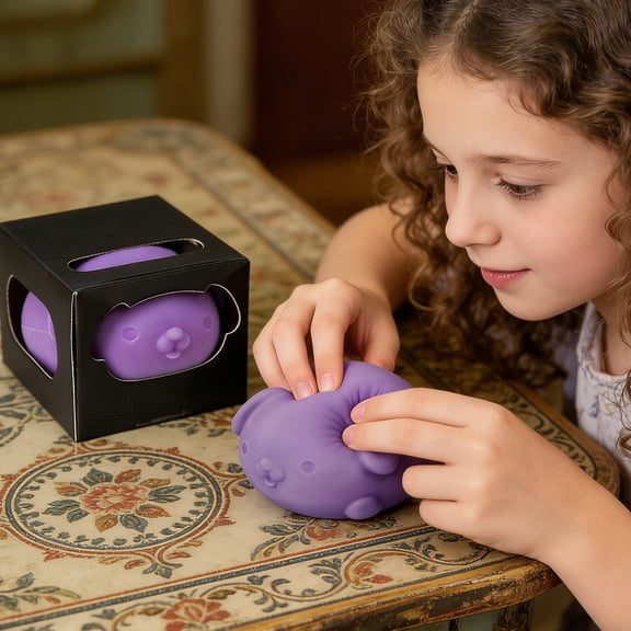 Premium Funky Pup Squishy Jellyfishs - Sparkly Dough-Filled Squishy for Desk & Office Relief